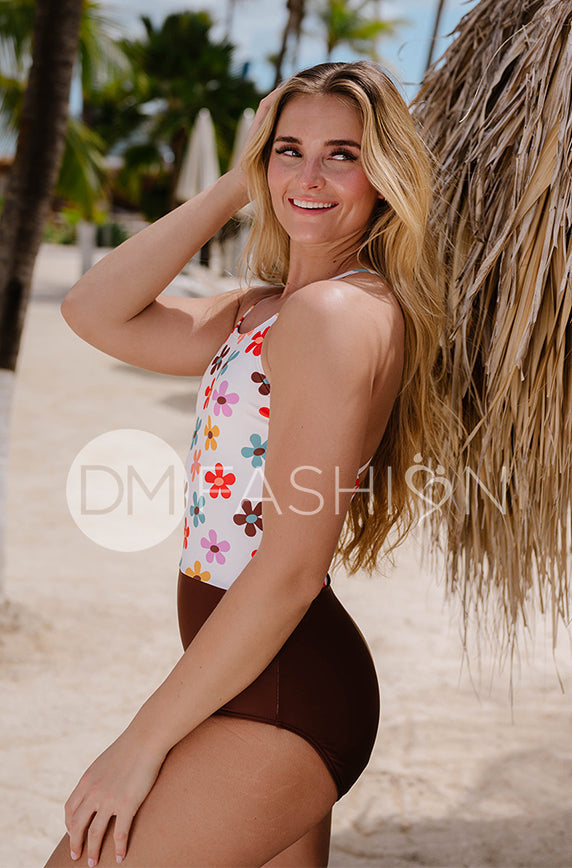 Sailor Back One Piece - Peace N' Love Cream