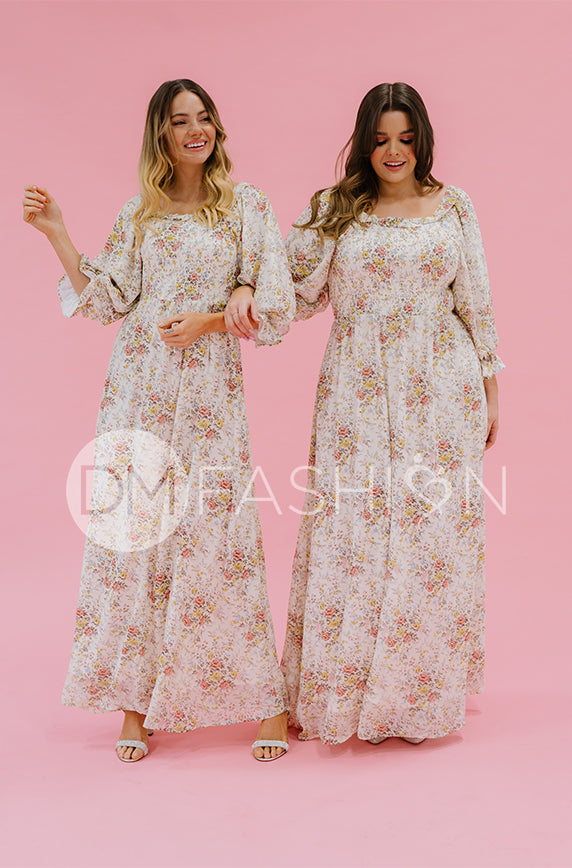 Karina Garden Party Floral Dress - DM Exclusive - Maternity Friendly - FINAL SALE