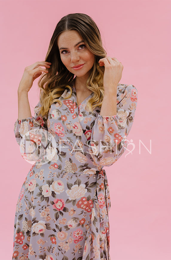 Melanee Misty Garden Wrap Dress - DM Exclusive - Maternity Friendly