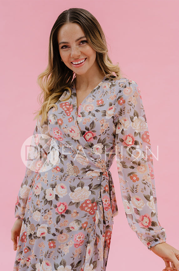 Melanee Misty Garden Wrap Dress - DM Exclusive - Maternity Friendly