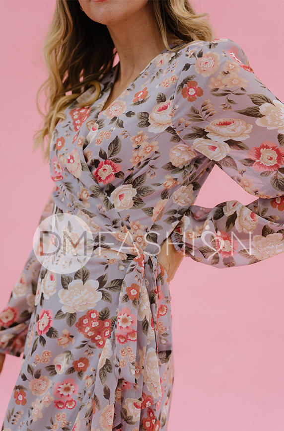 Melanee Misty Garden Wrap Dress - DM Exclusive - Maternity Friendly