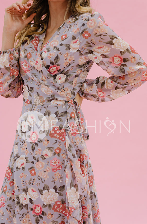 Melanee Misty Garden Wrap Dress - DM Exclusive - Maternity Friendly