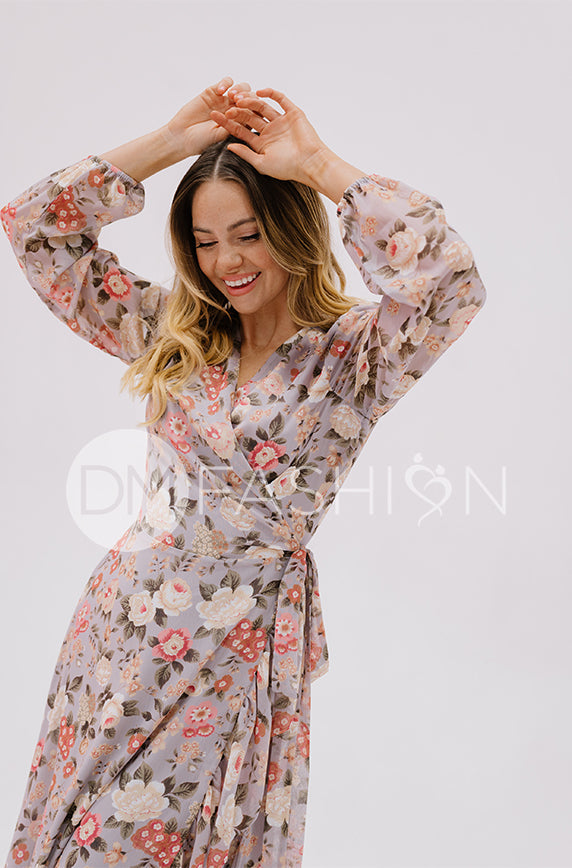 Melanee Misty Garden Wrap Dress - DM Exclusive - Maternity Friendly