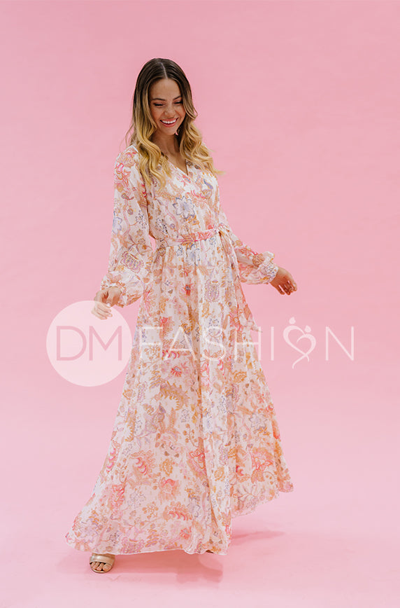 Chanel Cr¨¦me D¨¦cor Floral Maxi - DM Exclusive - Nursing Friendly - Maternity Friendly - FINAL SALE