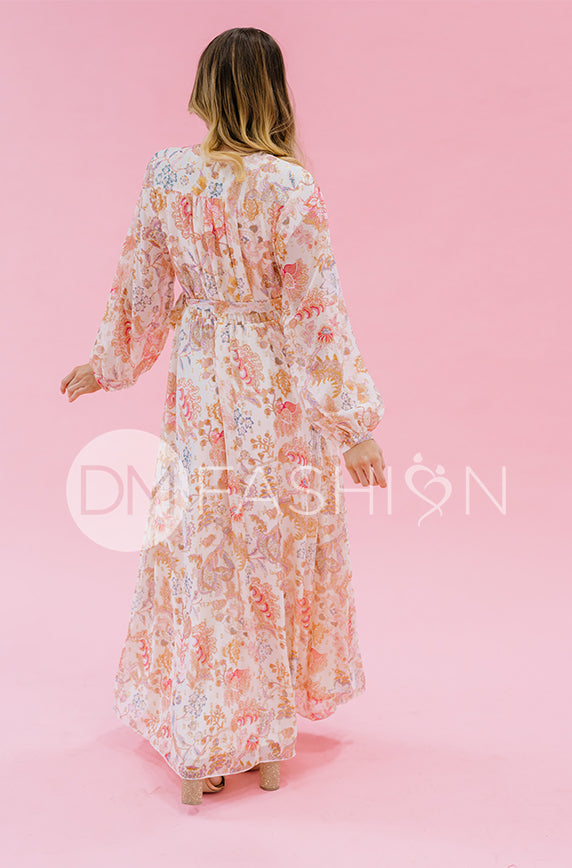 Chanel Cr¨¦me D¨¦cor Floral Maxi - DM Exclusive - Nursing Friendly - Maternity Friendly - FINAL SALE