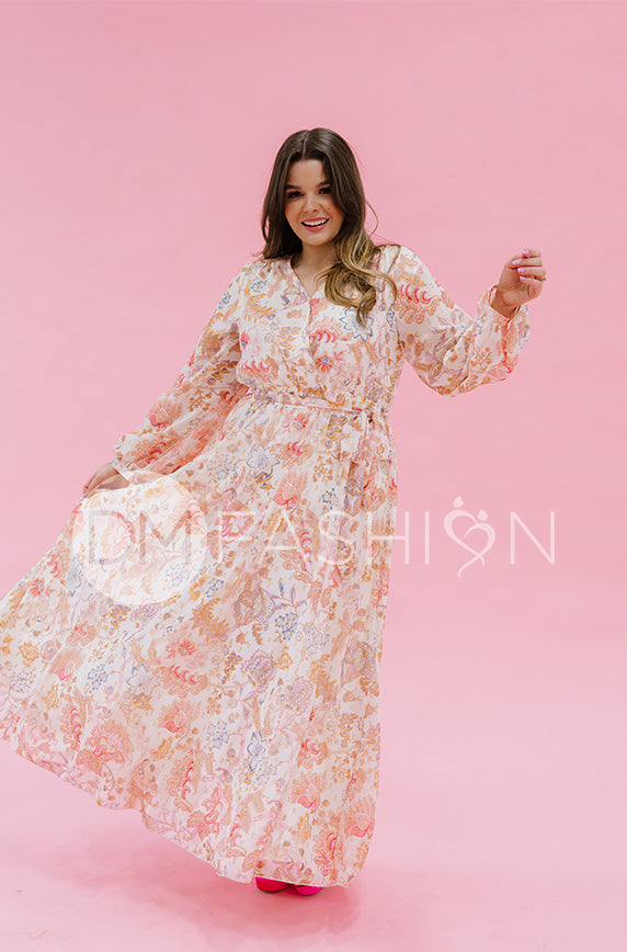 Chanel Cr¨¦me D¨¦cor Floral Maxi - DM Exclusive - Nursing Friendly - Maternity Friendly - FINAL SALE