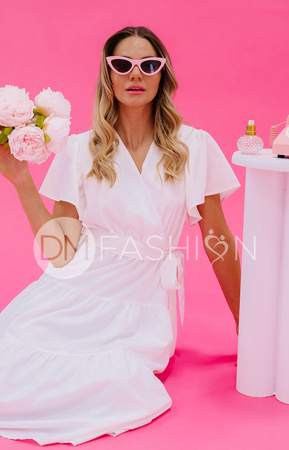 Tessa White Dress - DM Exclusive - Nursing Friendly - Maternity Friendly - FINAL SALE