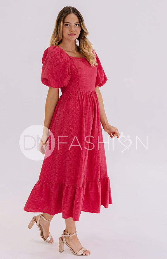 Josie French Rose Square Neck Dress - DM Exclusive - Maternity Friendly - FINAL SALE