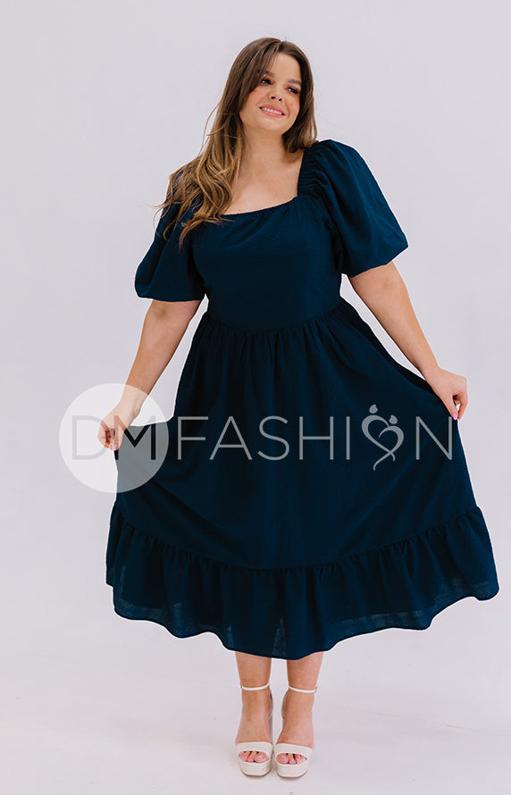 Josie Prussian Blue Dress - DM Exclusive - Maternity Friendly - FINAL SALE - FINAL FEW