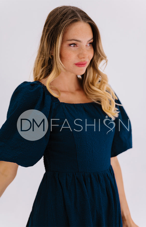Josie Prussian Blue Dress - DM Exclusive - Maternity Friendly - FINAL SALE - FINAL FEW