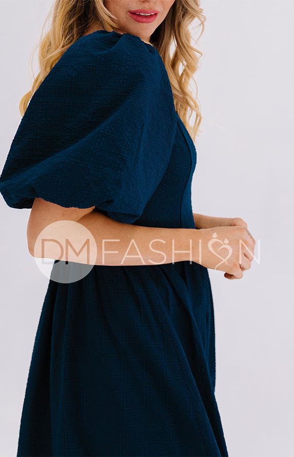 Josie Prussian Blue Dress - DM Exclusive - Maternity Friendly - FINAL SALE - FINAL FEW