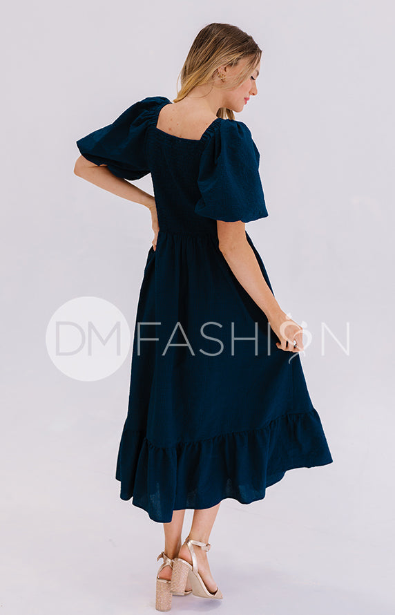 Josie Prussian Blue Dress - DM Exclusive - Maternity Friendly - FINAL SALE - FINAL FEW