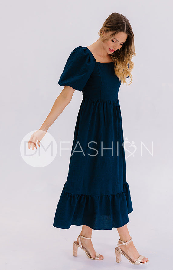 Josie Prussian Blue Dress - DM Exclusive - Maternity Friendly - FINAL SALE - FINAL FEW