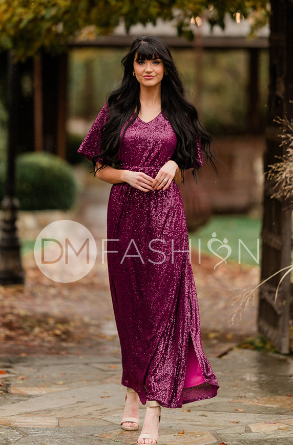Daphne Twilight Purple Sequin Gown - DM Exclusive - Maternity Friendly - Restocked - FINAL SALE