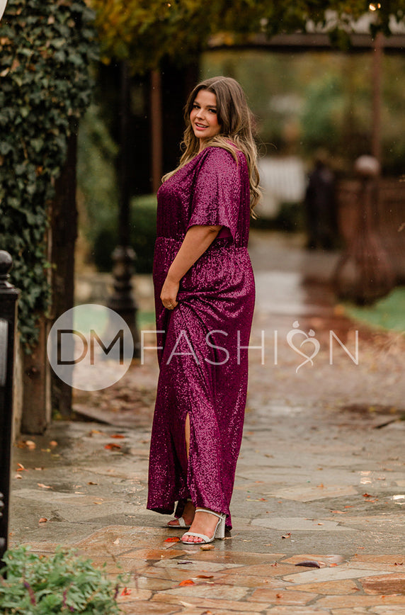 Daphne Twilight Purple Sequin Gown - DM Exclusive - Maternity Friendly - Restocked - FINAL SALE