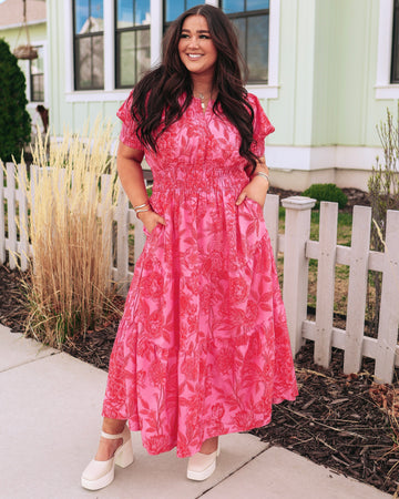 Faith Paradise Pink Dress - DM Exclusive - Maternity Friendly - Nursing Friendly