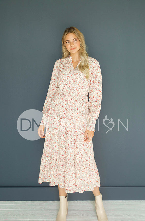 Amy Floral Bud Midi Dress - DM Exclusive - Maternity Friendly - FINAL SALE - FINAL FEW